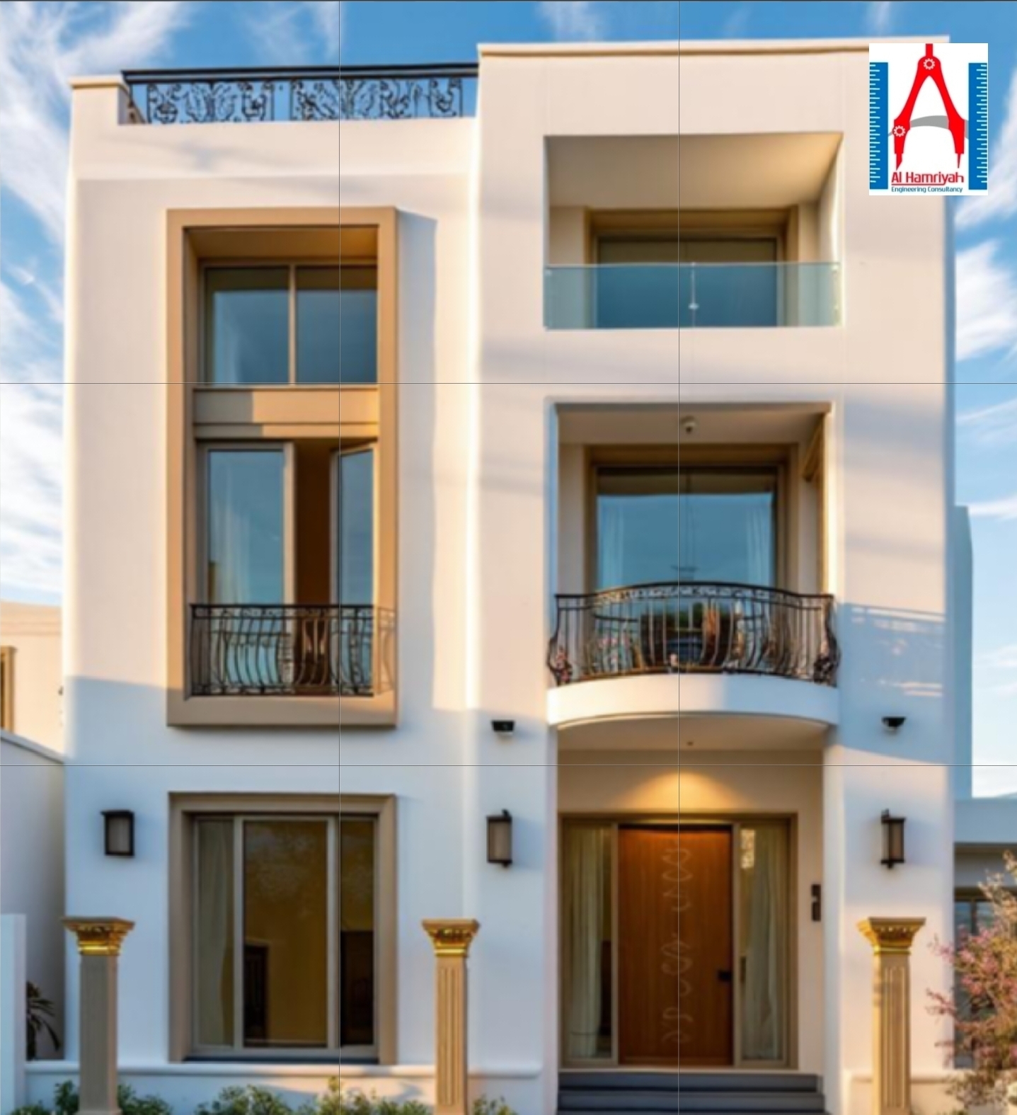 Modern luxury villa architectural and interior design – Al Hamriyah Engineering Consultancy UAE