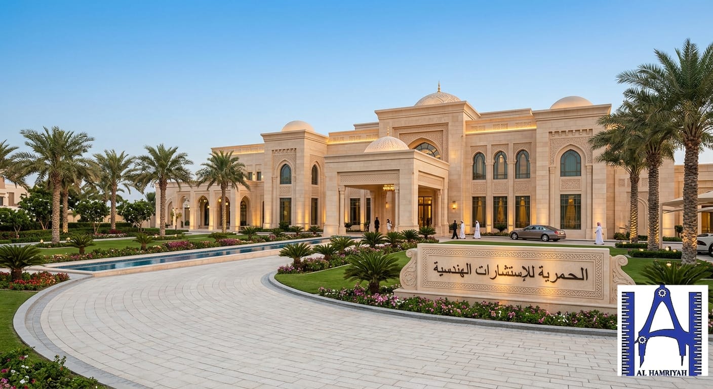 Grand classical Arabic palace architectural design – Al Hamriyah Engineering Consultancy